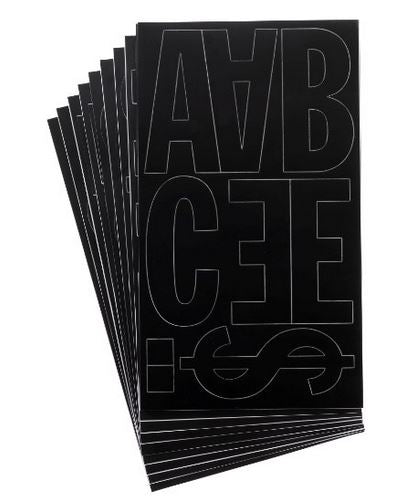 W 4 Inch Lettering Westcott LetterCraft Permanent Vinyl Lettering Franklin Gothic 4-Inch ...