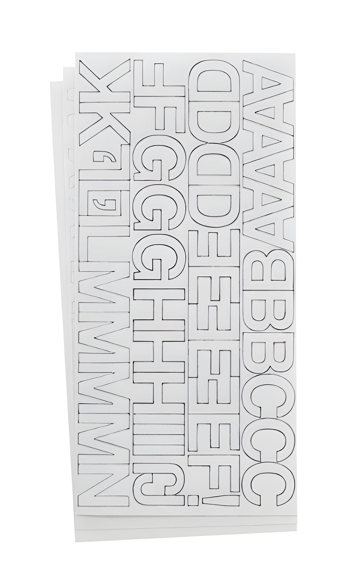 Westcott LetterCraft Permanent Vinyl Lettering Helvetica 1-Inch White (15861)