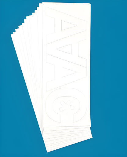 Westcott LetterCraft Permanent Vinyl Letters White Helvetica Font 3-Inch Characters (15863) - World’s Favorite Scissors