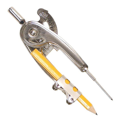 Westcott Metal Ball Bearing Compass with Pencil Nickel Plated (12201)