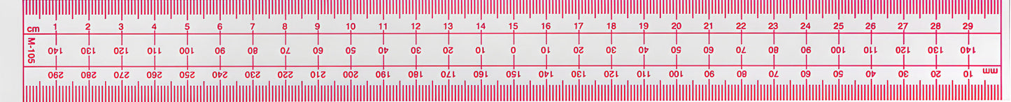 Westcott Metric Grid Ruler 30cm Transparent (M-105)