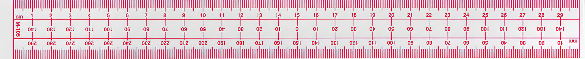 Westcott Metric Grid Ruler 30cm Transparent (M-105)