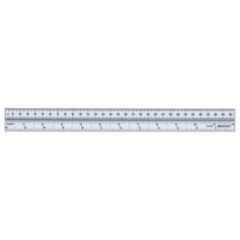 Westcott Metric/Inch Ruler, 30cm, 12