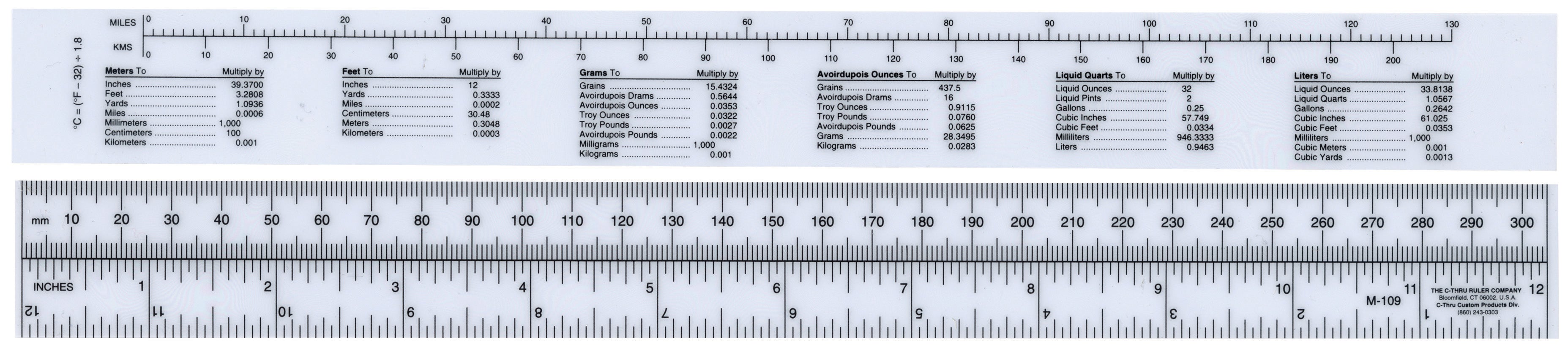 Westcott Metric/Inch Ruler, 30cm, 12