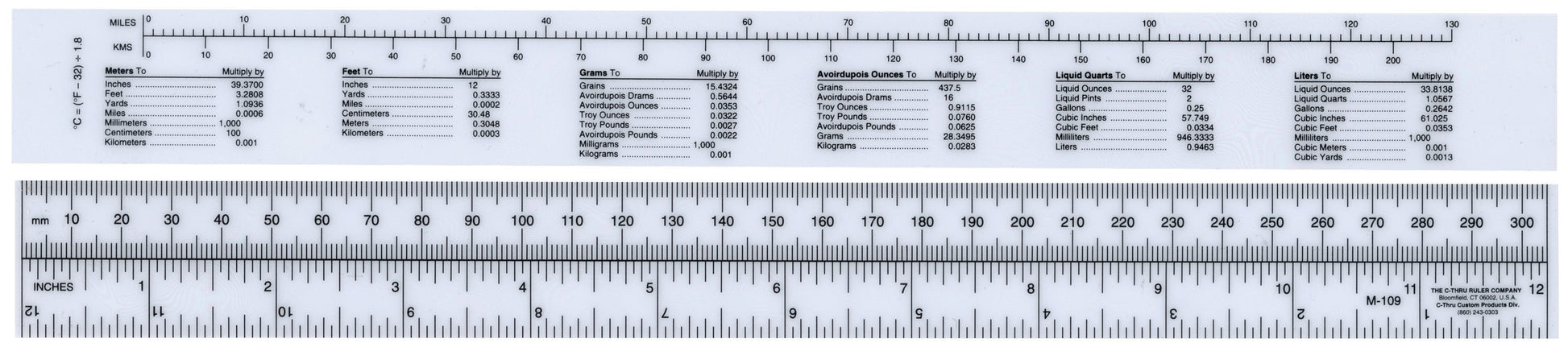 Westcott Metric/Inch Ruler 30cm 12’’ Opaque (M-109) - 144