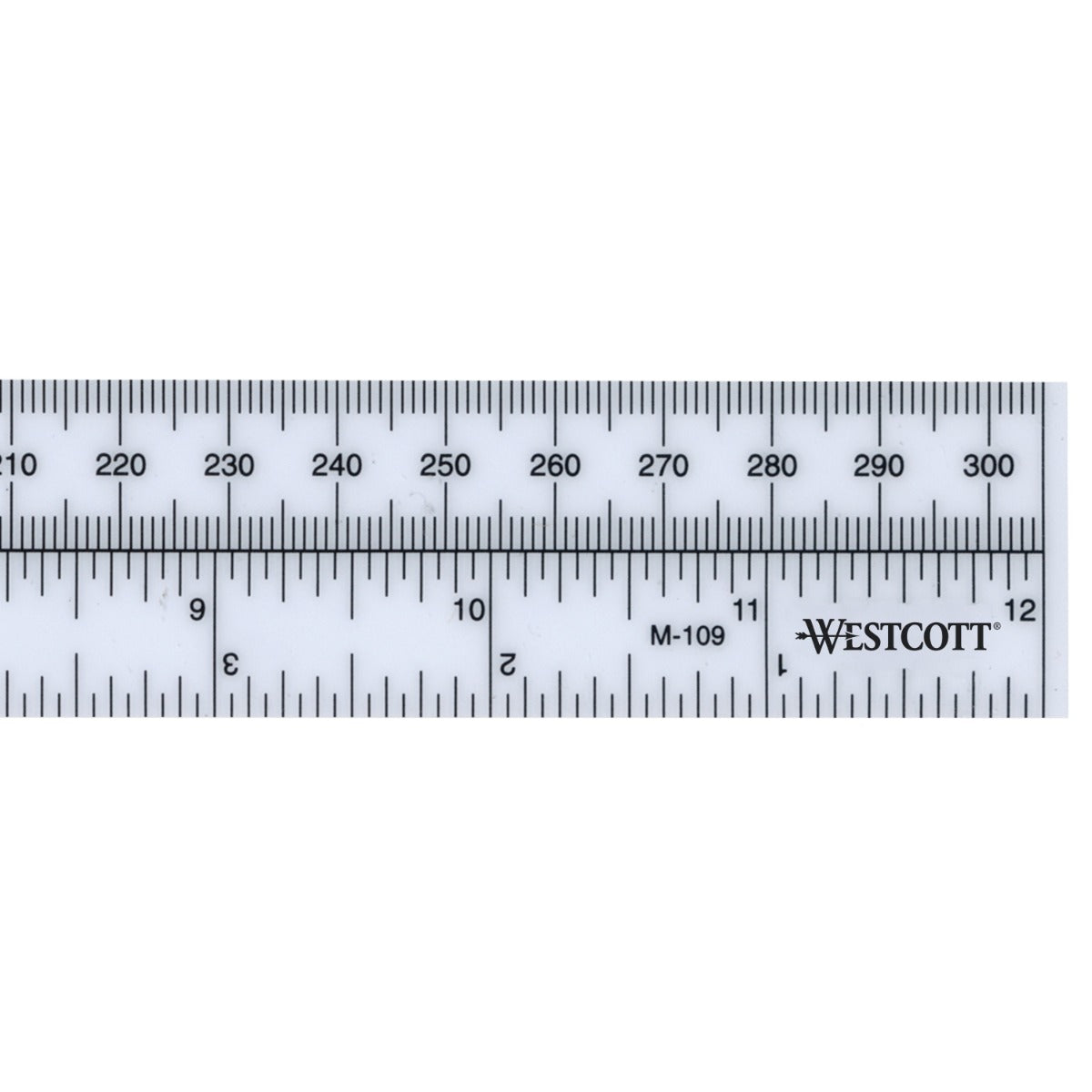 Westcott Metric/Inch Ruler, 30cm, 12
