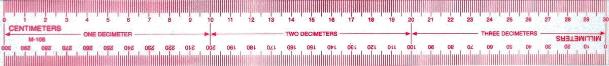 Westcott Metric Ruler, 30cm, Transparent (M-108) – westcottbrand