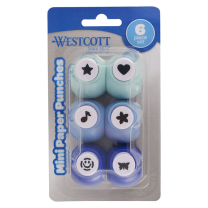 Westcott Mini Paper Punches Set of 6 (00590-PARENT) - World’s Favorite Scissors