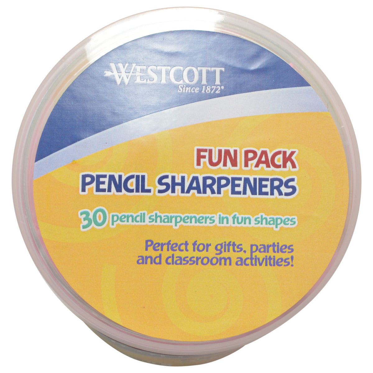 Westcott Pencil Sharpeners Fun Pack Assorted Shapes 30 Count (17796)