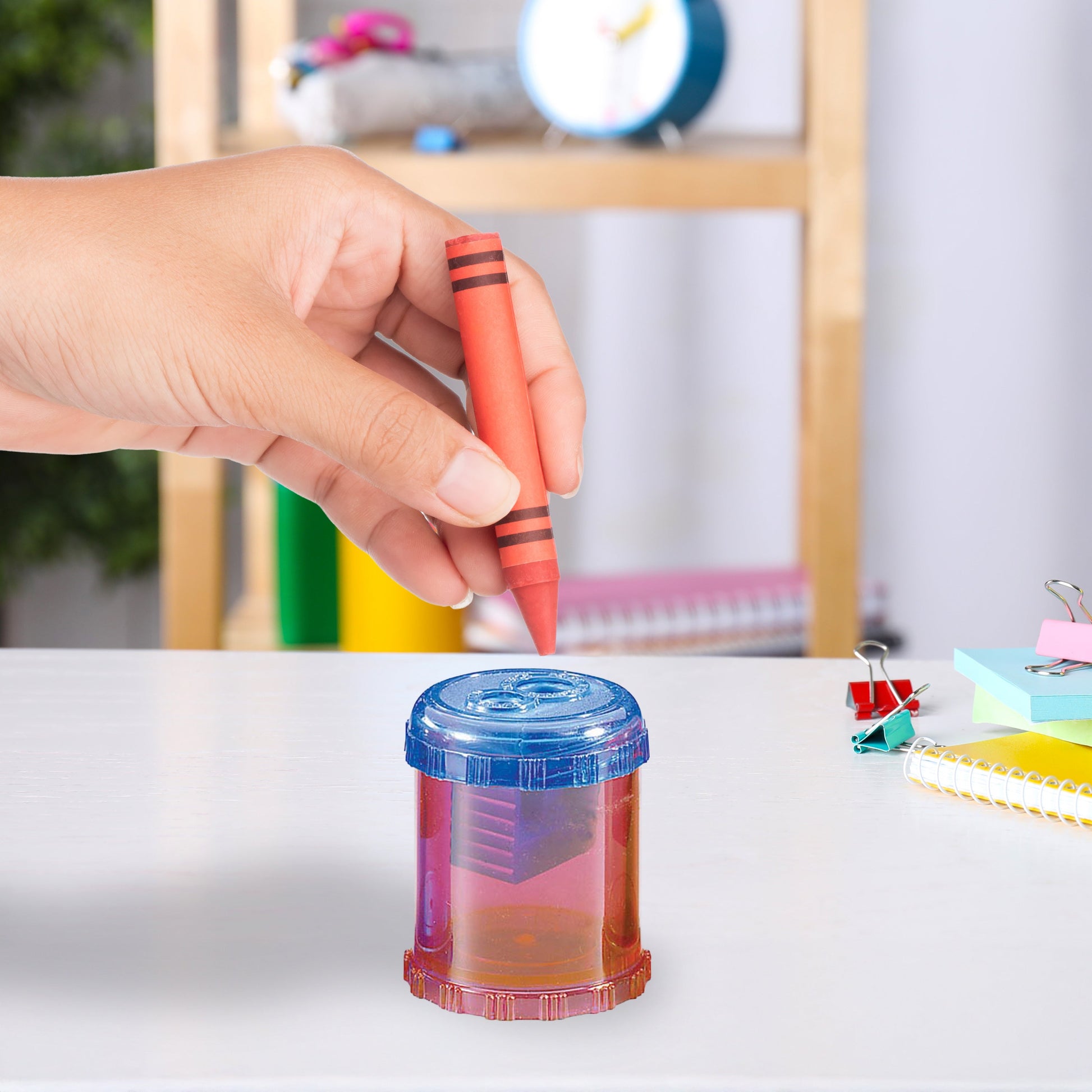 Westcott Plastic Manual Pencil and Crayon Sharpener Assorted Colors (12202) - World’s Favorite Scissors