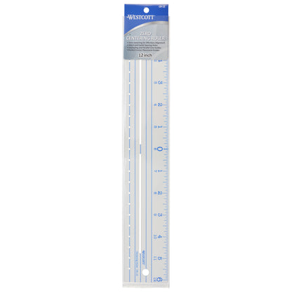Westcott Plastic Ruler 12’’-Zero Centering (CR-12) - World’s Favorite Scissors