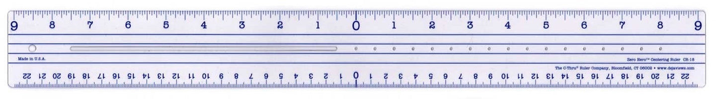 Westcott Plastic Zero Centering 18-Inch Ruler (CR-18)