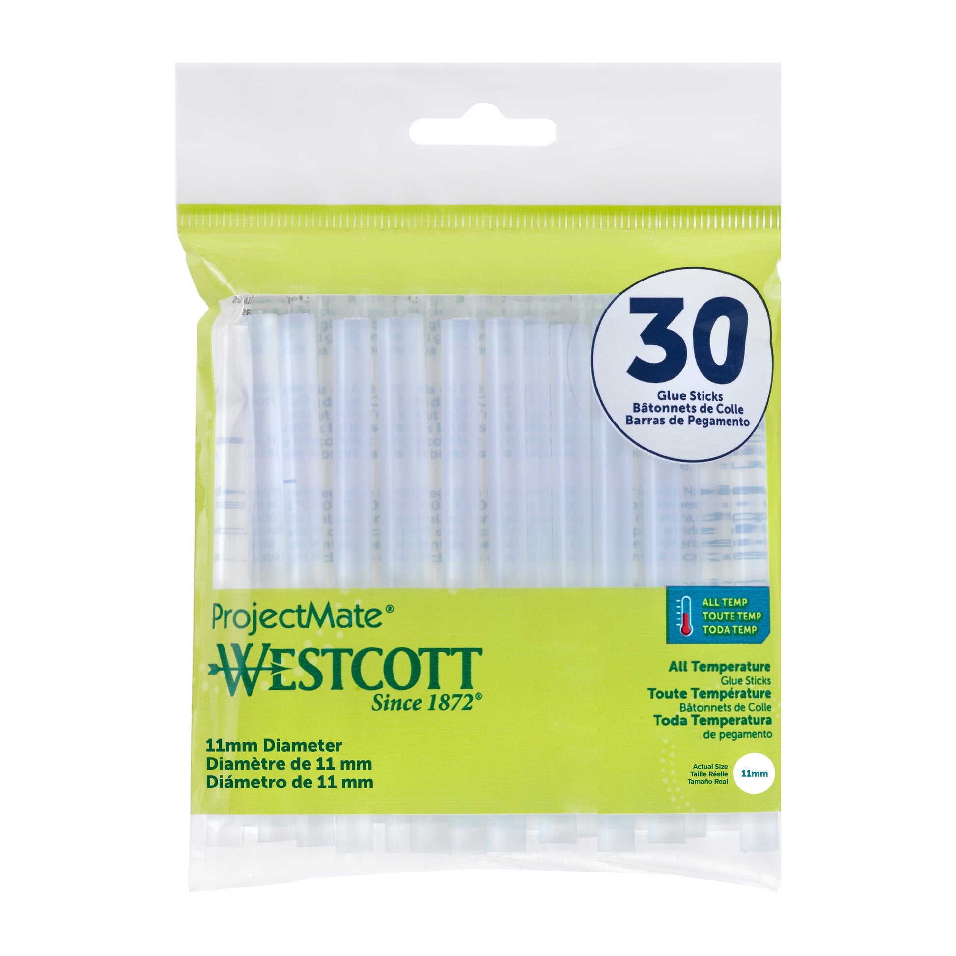 Westcott Premium All Temperature Large Glue Sticks 30-Pack (16813)