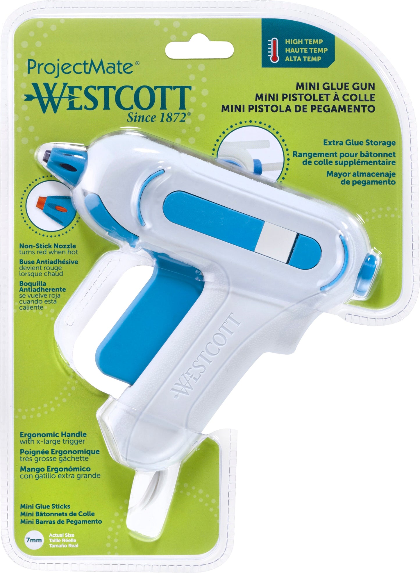 Westcott Premium Safety Mini Hot Glue Gun High Temp (16758)