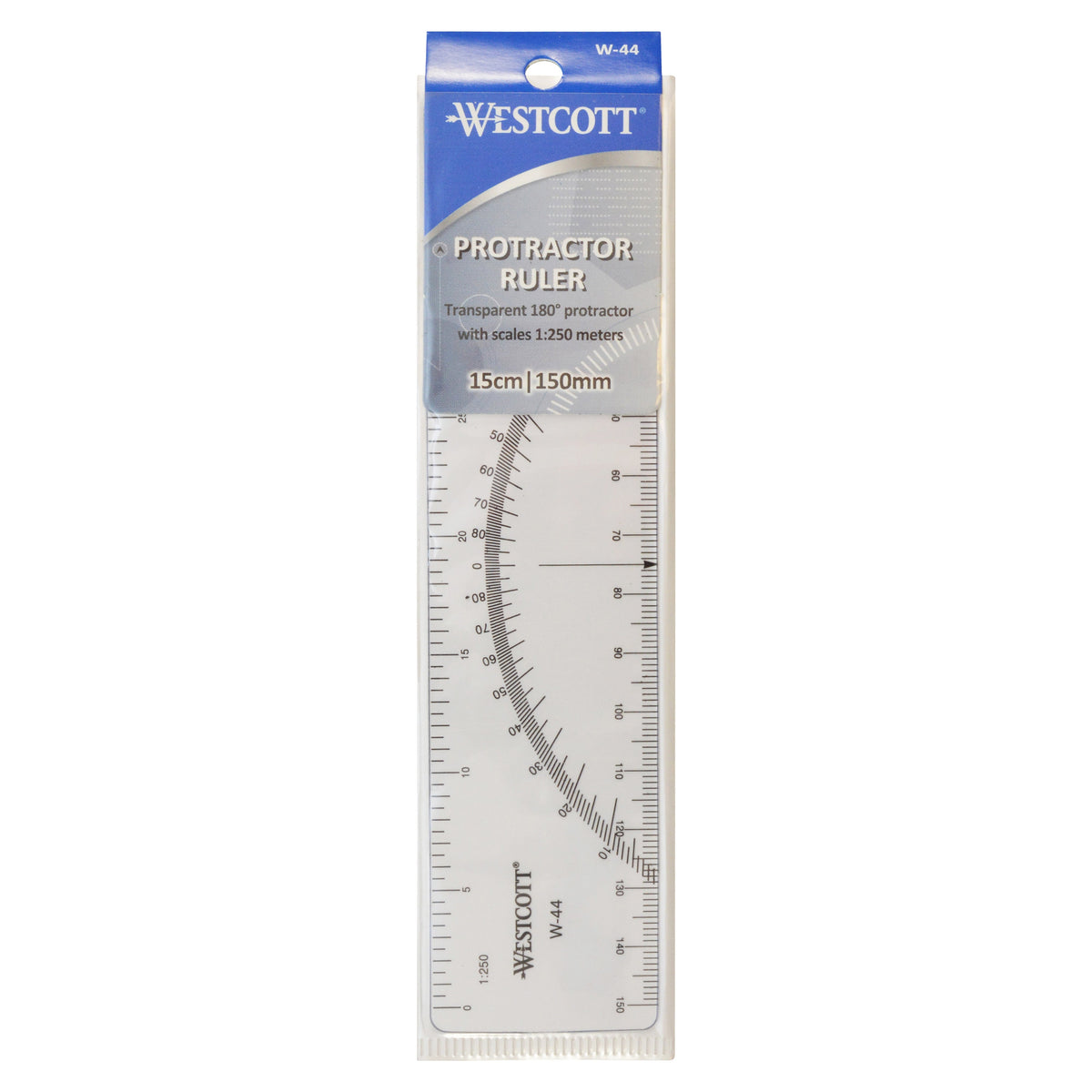 Westcott Engineering Ruler Westcott Protractor Ruler, 6
