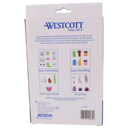 Westcott Puppet Making Kit for Kids 6 Project Sets (00982-PARENT) - World’s Favorite Scissors