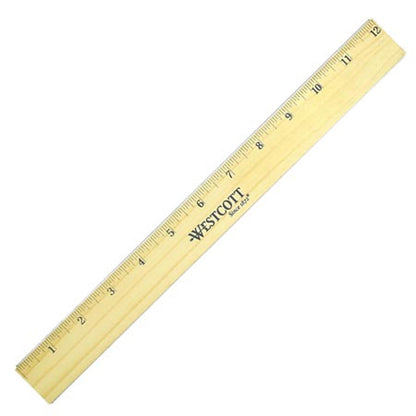 Westcott Ruler with Double Brass Edge 12-Inch (05221)