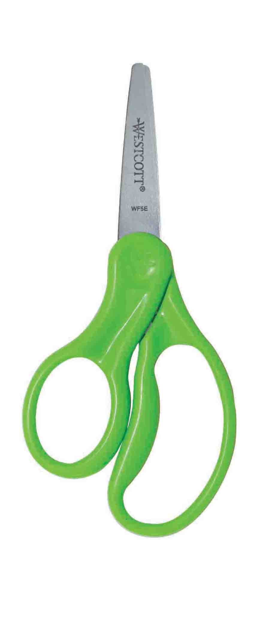 Westcott School Left and Right Handed Kids Scissors 5 Inch Pointed Green (16098)