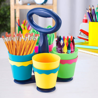 Westcott School Scissor Caddy with 24 Pointed 5’’ Kids Scissors Anti-Microbial Protection (14755) - World’s Favorite