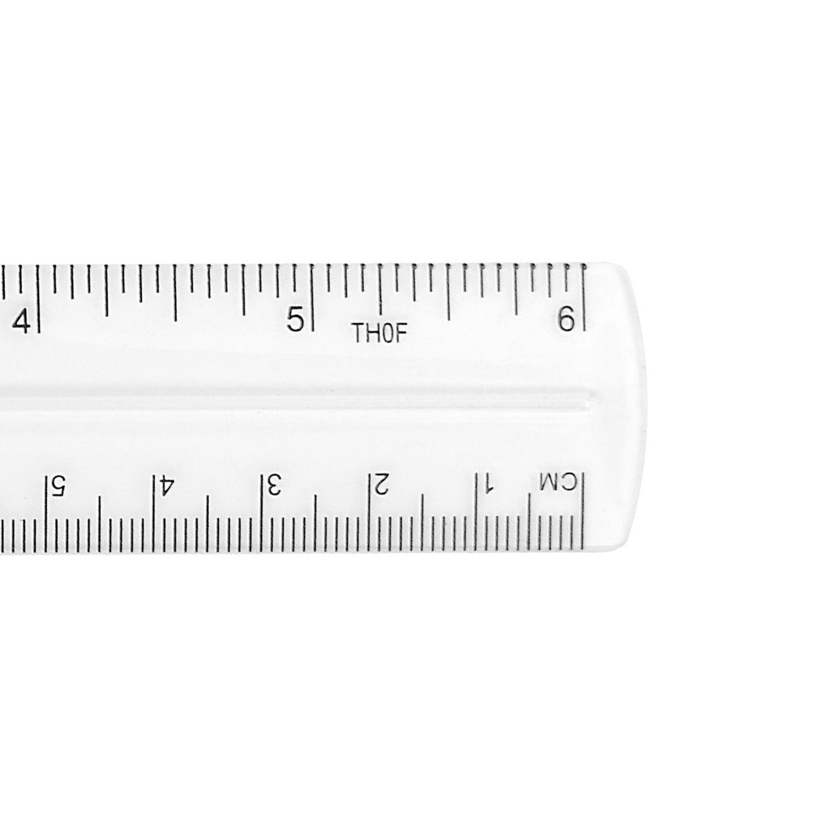 Westcott Shatterproof Plastic Ruler 6 Inches Transparent (45016)