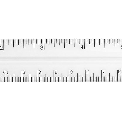 Westcott Shatterproof Plastic Ruler 6 Inches Transparent (45016)