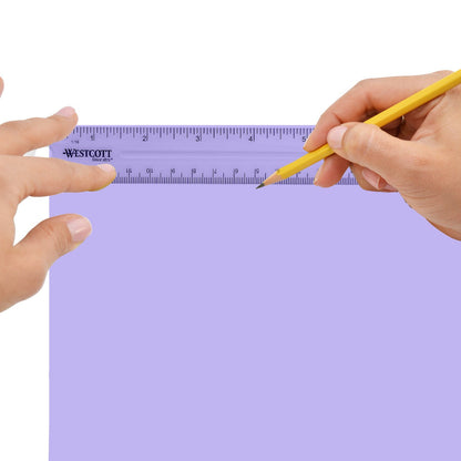 Westcott Shatterproof Plastic Ruler 6 Inches Transparent (45016)