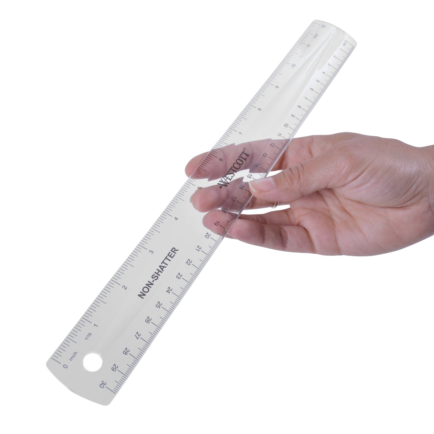 Westcott Shatterproof Ruler Clear 12 Inches,(13862) - World’s Favorite Scissors