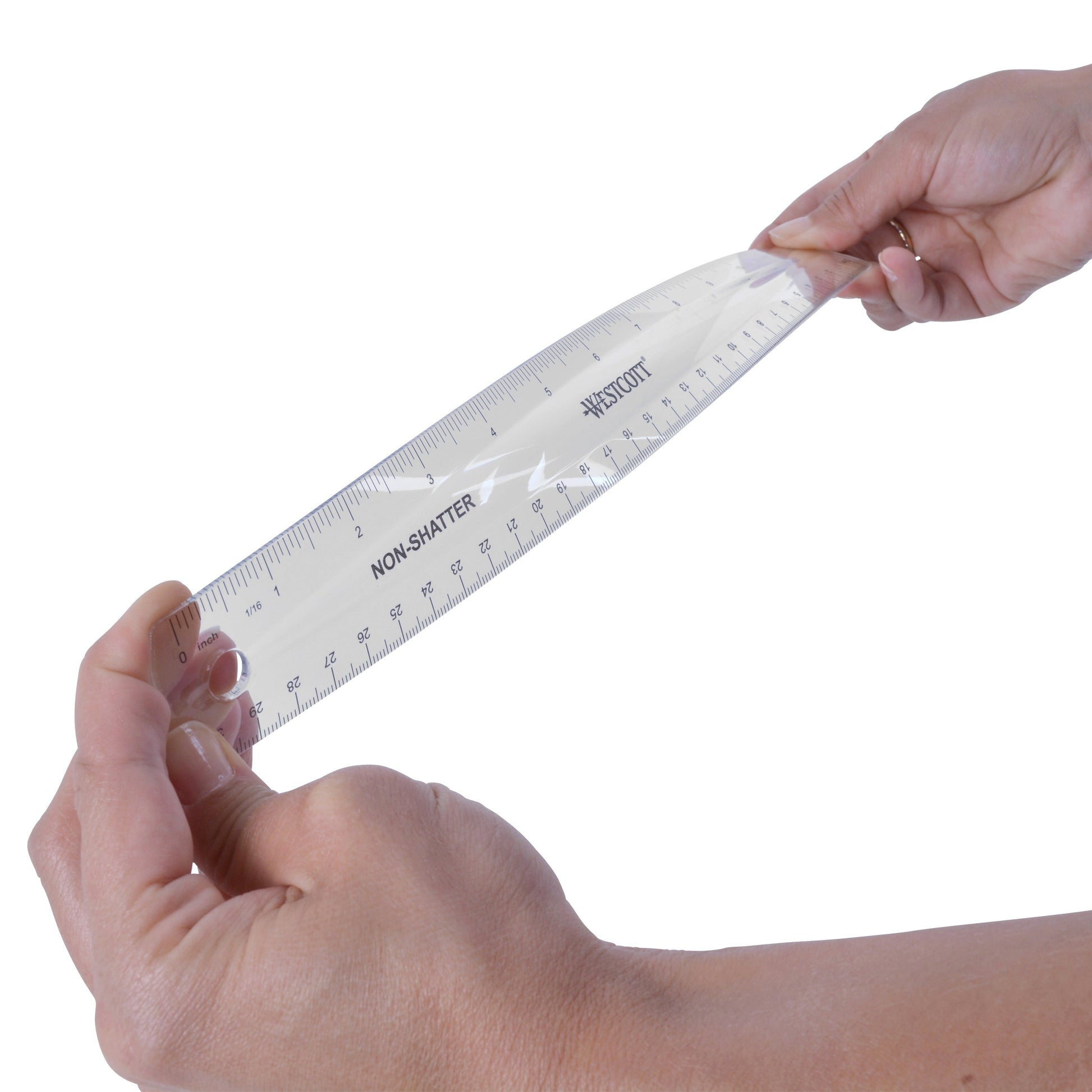 Westcott Shatterproof Ruler Clear 12 Inches,(13862) - World’s Favorite Scissors