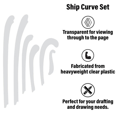 Westcott Ship Curve Set of 6 (SC-66)