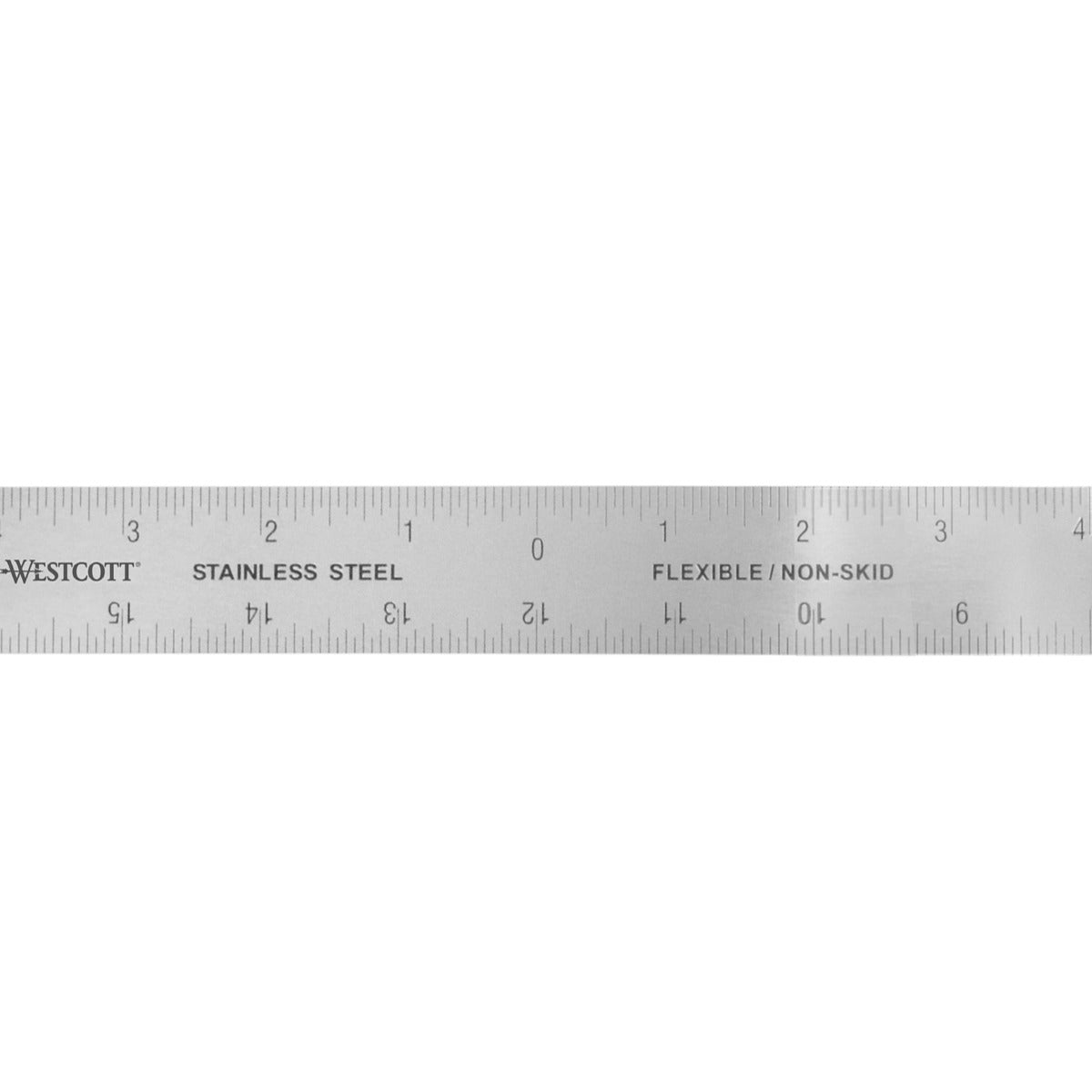 Westcott Stainless Steel Ruler, Zero Center, 24