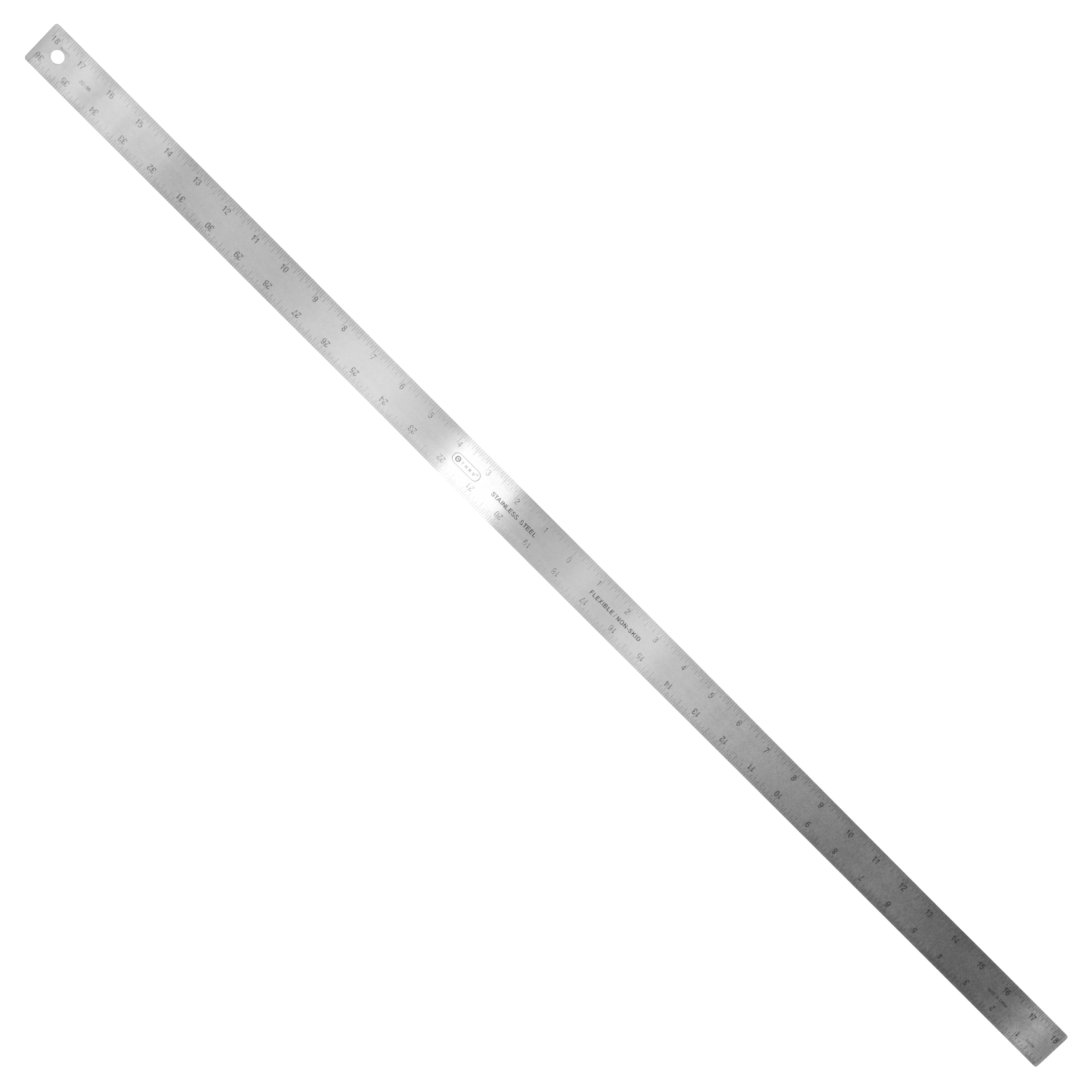 Westcott Stainless Steel Ruler, Zero Center, 36