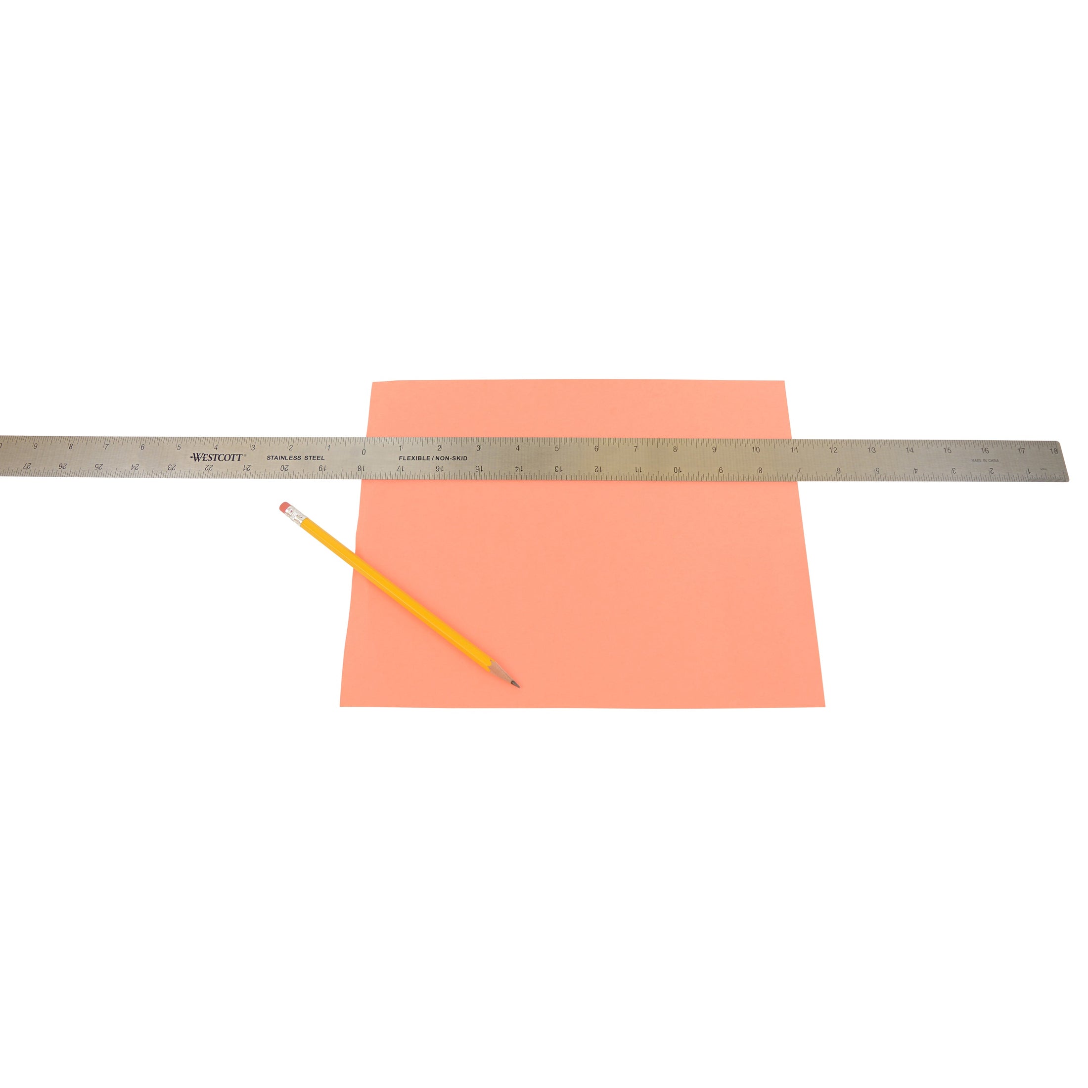 Westcott Stainless Steel Ruler, Zero Center, 36