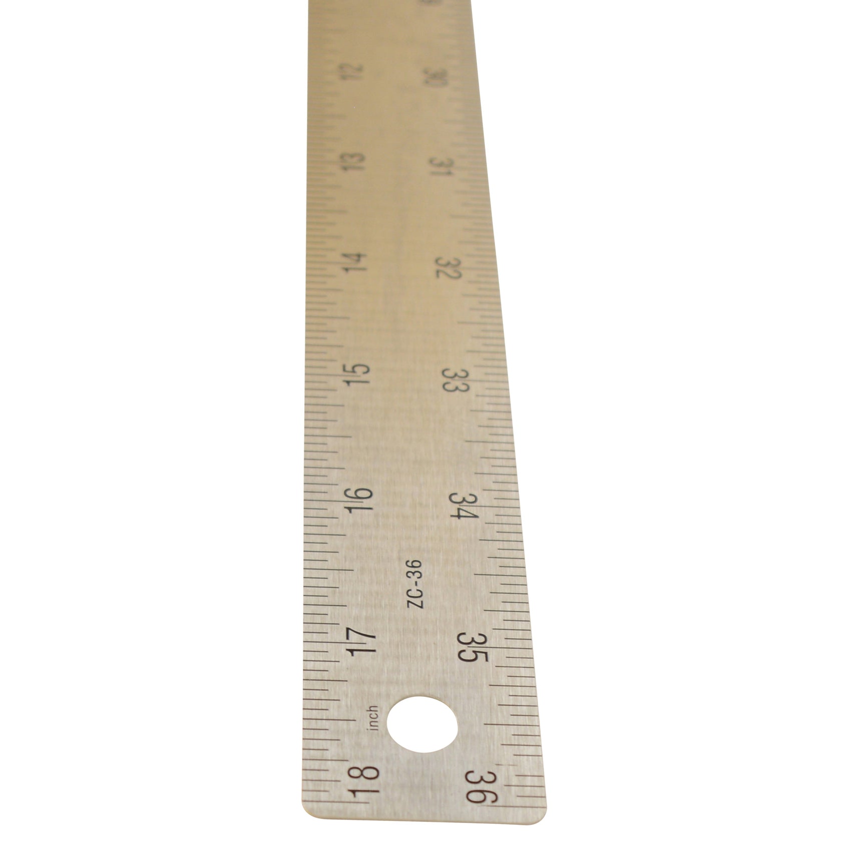 Westcott Stainless Steel Ruler, Zero Center, 36
