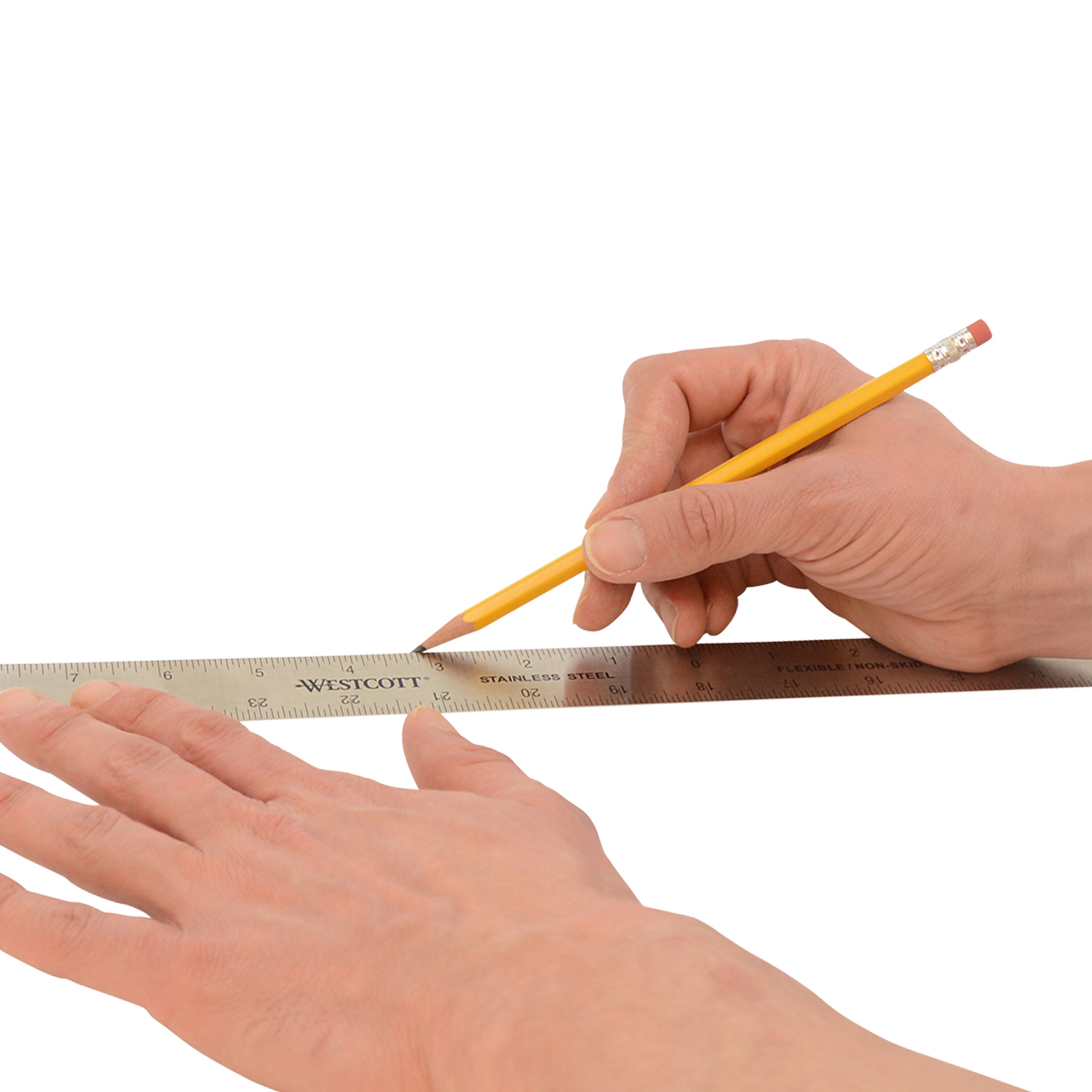 Westcott Stainless Steel Ruler, Zero Center, 36