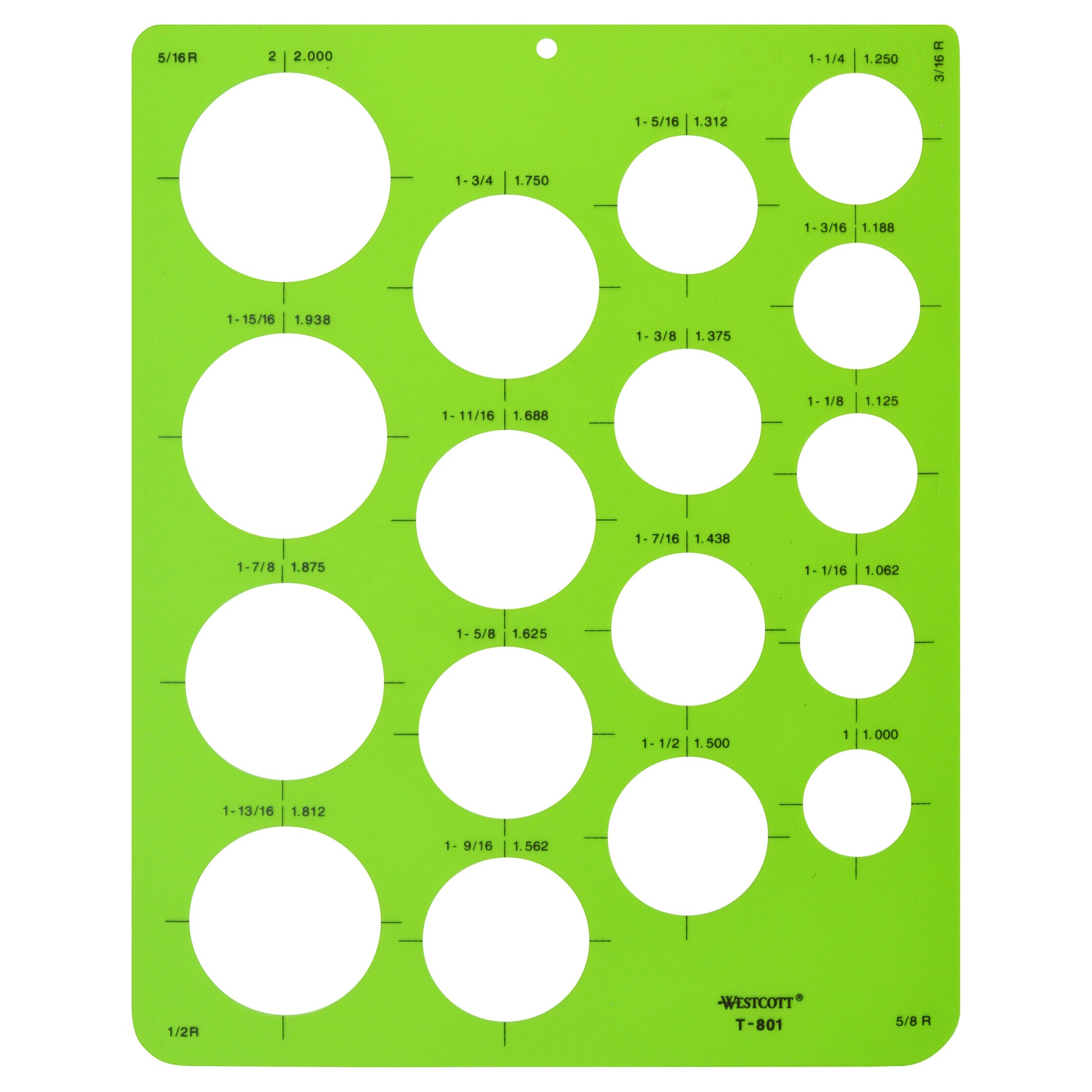 Westcott Technical Circles Drawing Template (T-801)