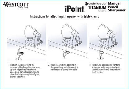 Westcott Titanium Bonded Hand Crank Pencil Sharpener (16549)