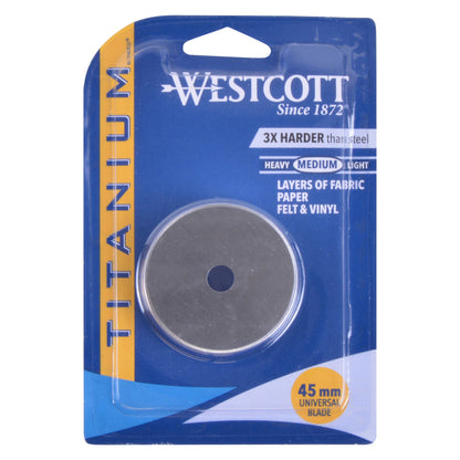 Westcott Titanium Bonded Handheld Rotary Replacement Blade 45mm (16371)