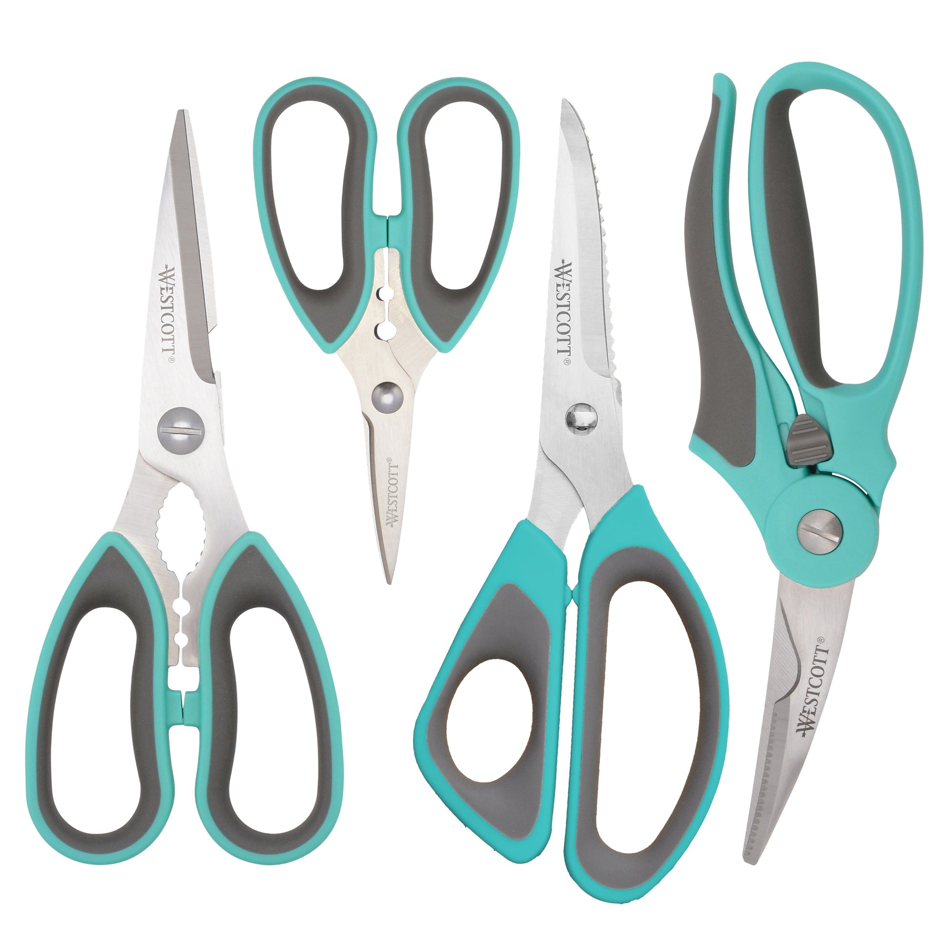 Westcott Titanium Bonded Soft Handle Kitchen Shears 4pk (00830) - World’s Favorite Scissors
