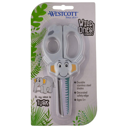 Westcott Wild Ones!™ 5’’ Kids Scissors Blunt Assorted Animal Designs (67676-PARENT)