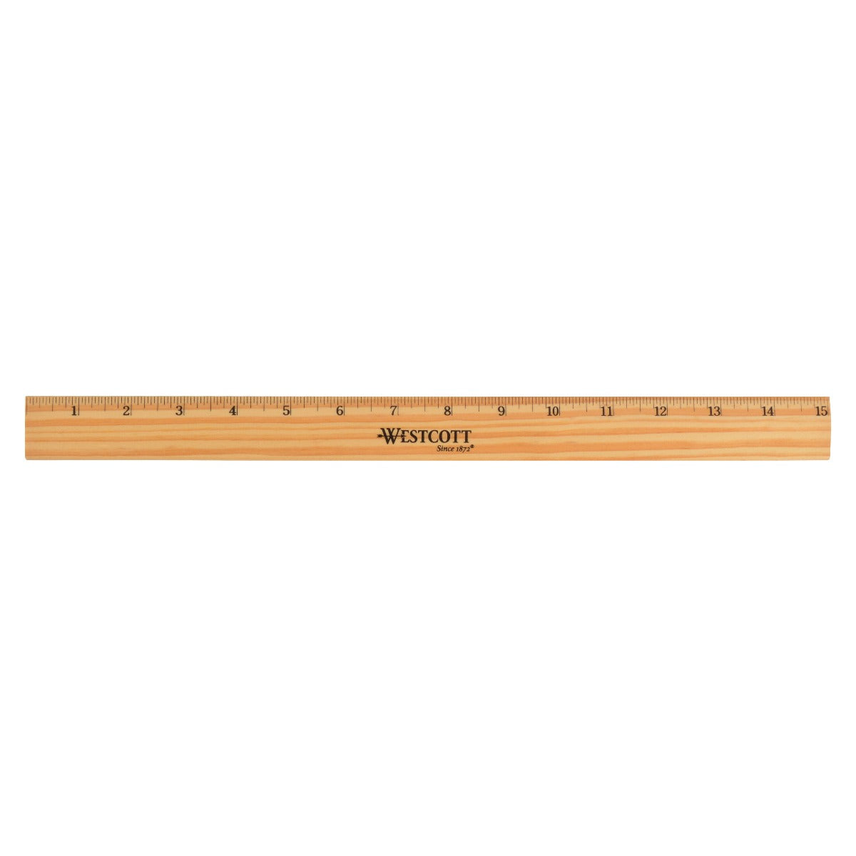 Westcott Wood Ruler with Single Metal Edge 15’’ (05015)