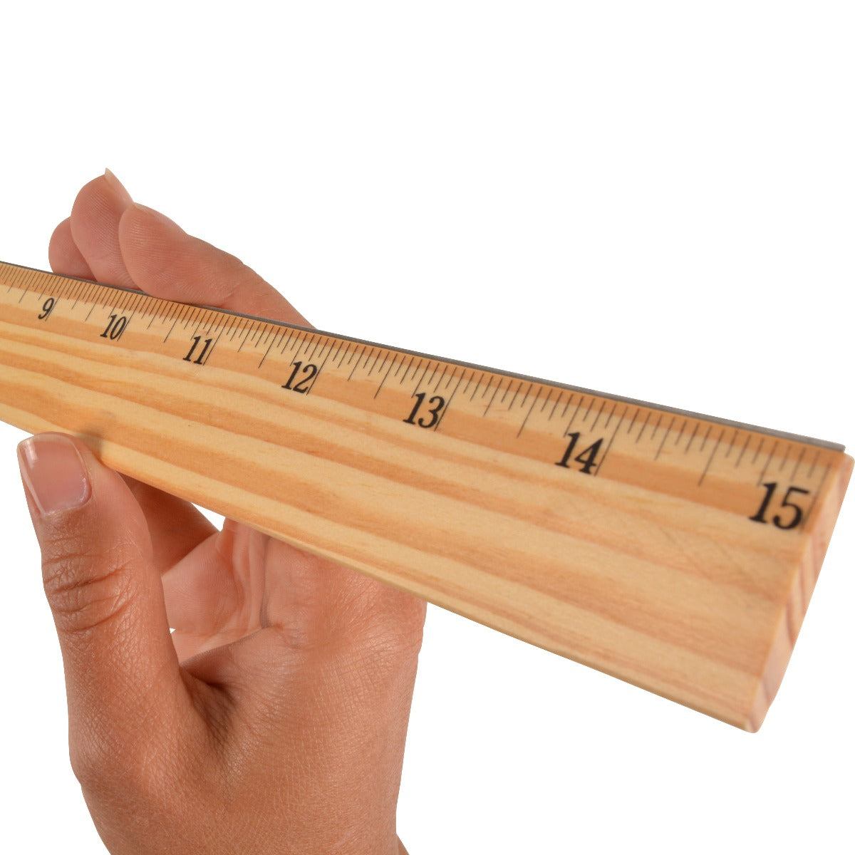 Westcott Wood Ruler with Single Metal Edge, 15