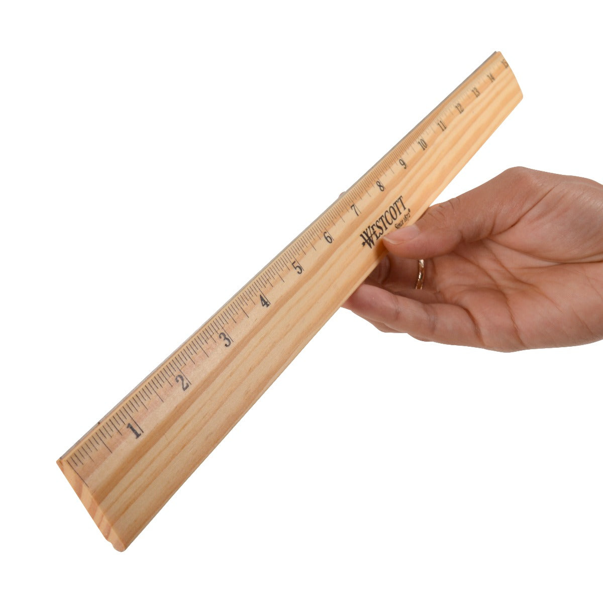 Westcott Wood Ruler with Single Metal Edge 15’’ (05015)