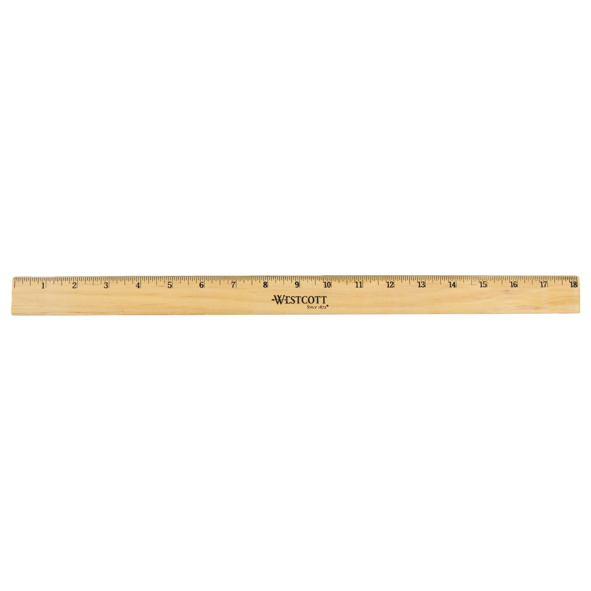 Westcott Wood Ruler with Single Metal Edge 18’’ (05018)