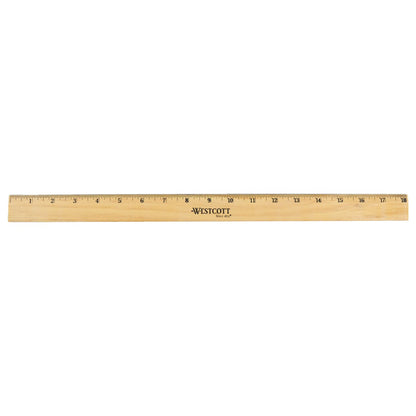 Westcott Wood Ruler with Single Metal Edge 18’’ (05018)