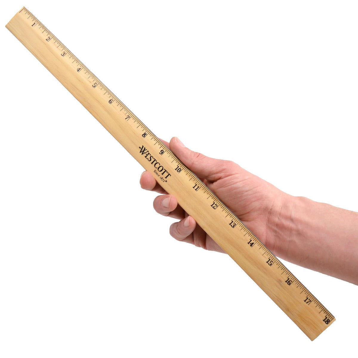 Westcott Wood Ruler with Single Metal Edge 18’’ (05018)