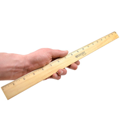 Westcott Wood Ruler with Single Metal Edge 18’’ (05018)